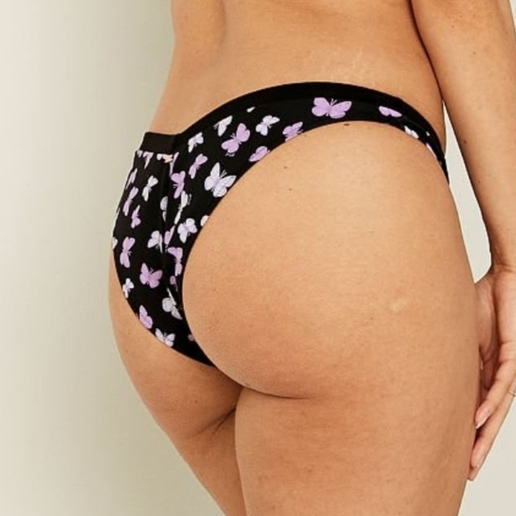 VS PINK PUSH-UP BANDEAU SWIM TOP & V FRONT ITSY SWIM BOTTOM SET IN MED & L - Picture 3 of 13